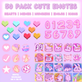 Kawaii Emotes for Discord or Twitch: Pack of 50!